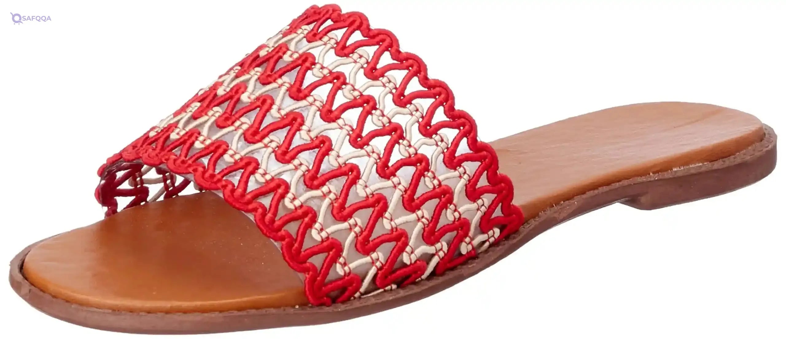 sway 1 c.m slippers,cotton lace fabric strap - Safqqa Egypt