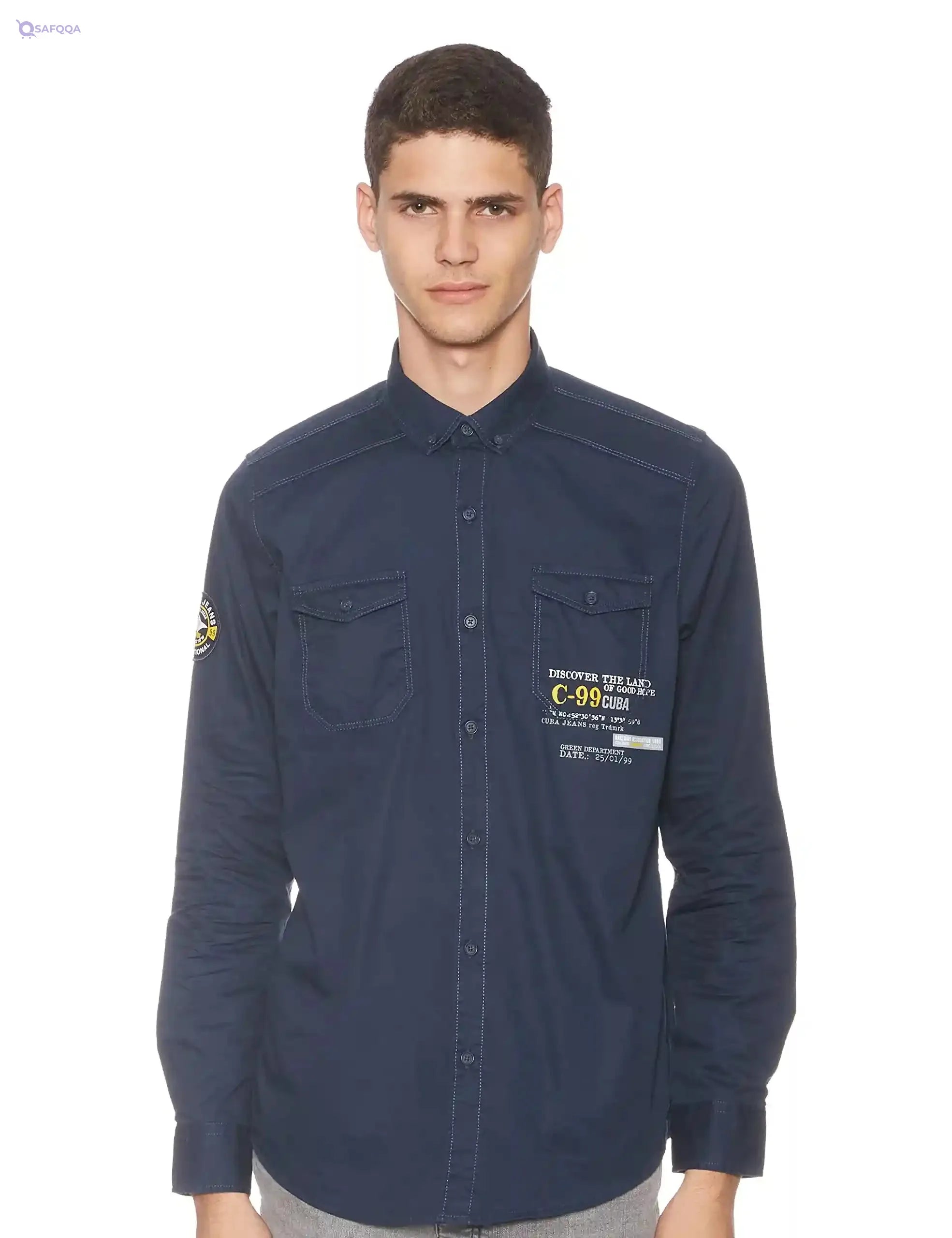 Town Team mens Cuba Plain Long Sleeves Shirt - Safqqa Egypt