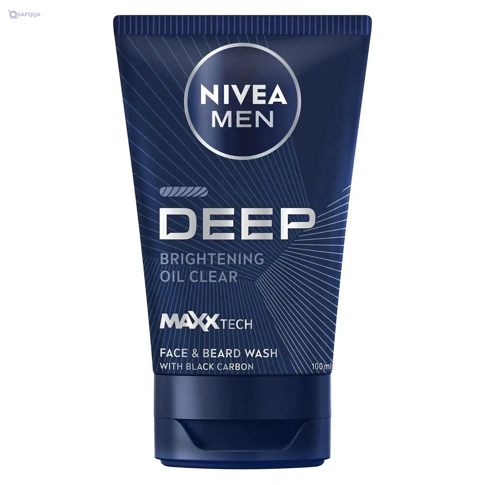 Nivea MEN Face & Beard Wash Cleanser, DEEP Active Charcoal, 100ml - Safqqa Egypt