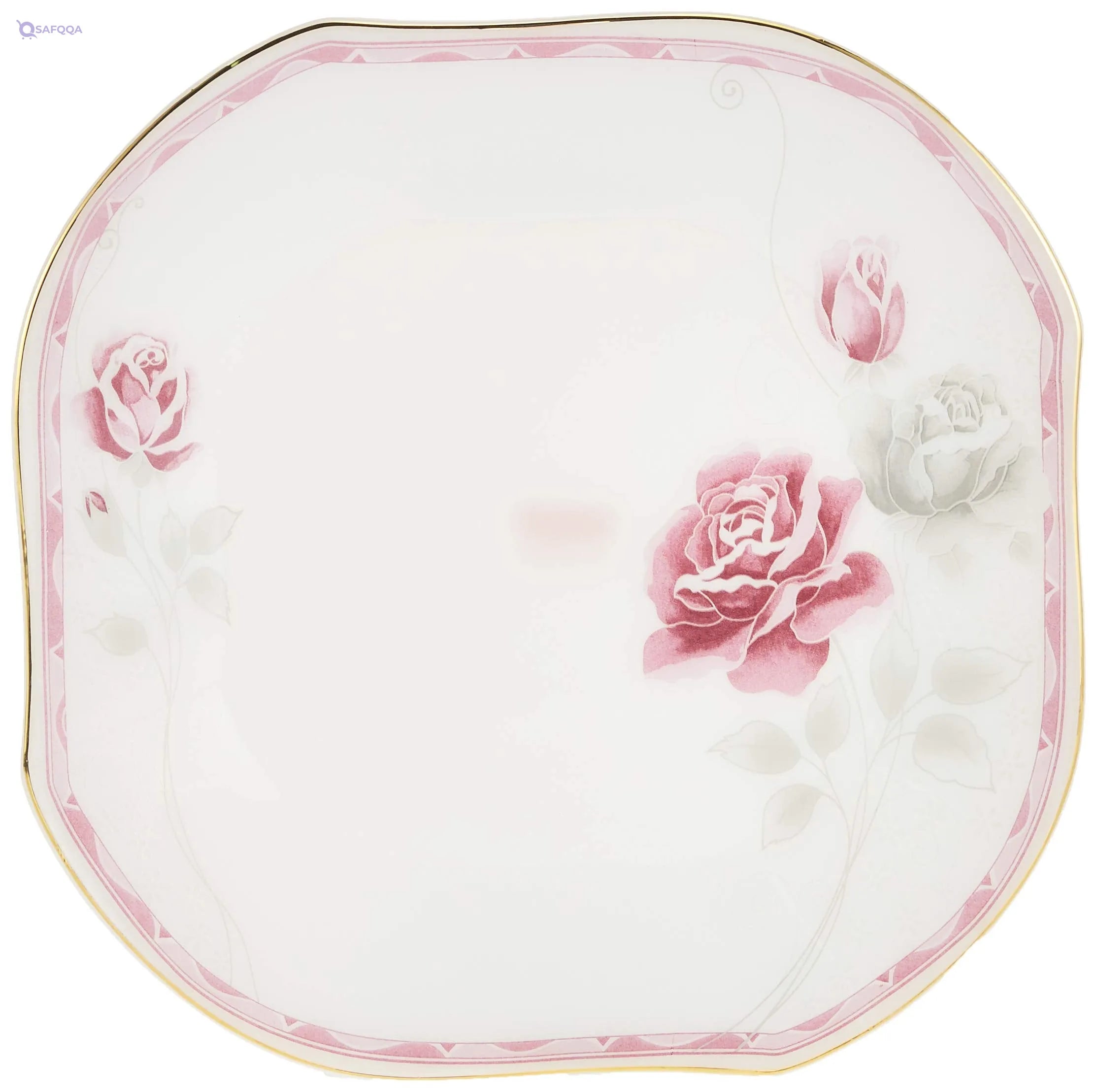 Flamingo Square Dinnerware Set – Opal Ware (1 Piece Missing) - Safqqa