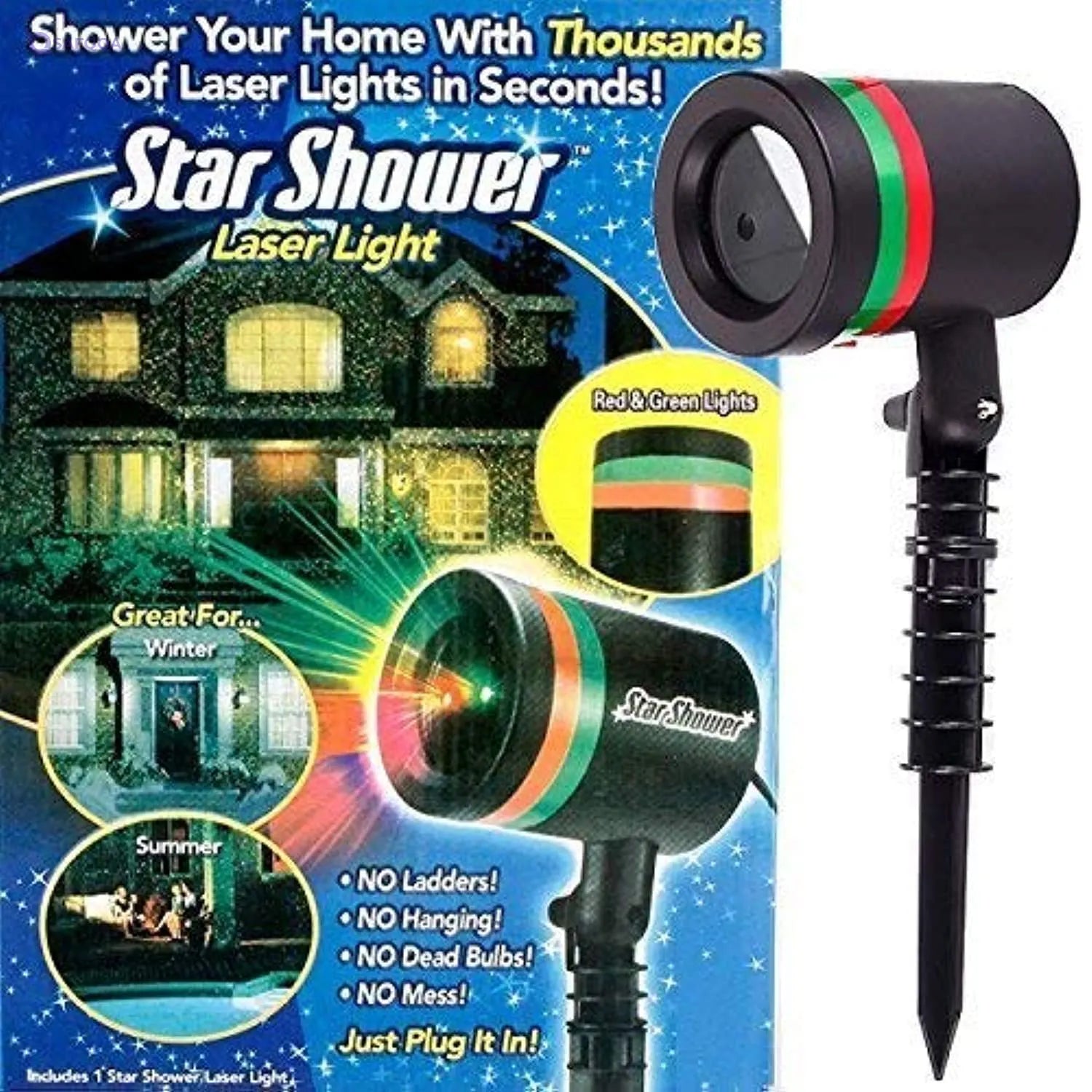 Star Shower Laser Projector – Magical Starry Night Light - Safqqa