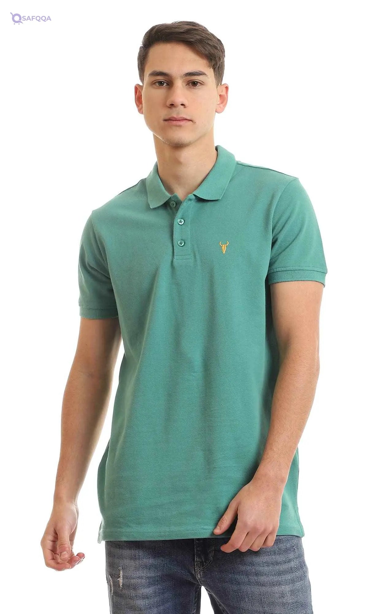 Ravin Mens Rvin Cttn Uppr Pqu Polo Short Sleeves MNS Polo Shirt - Safqqa