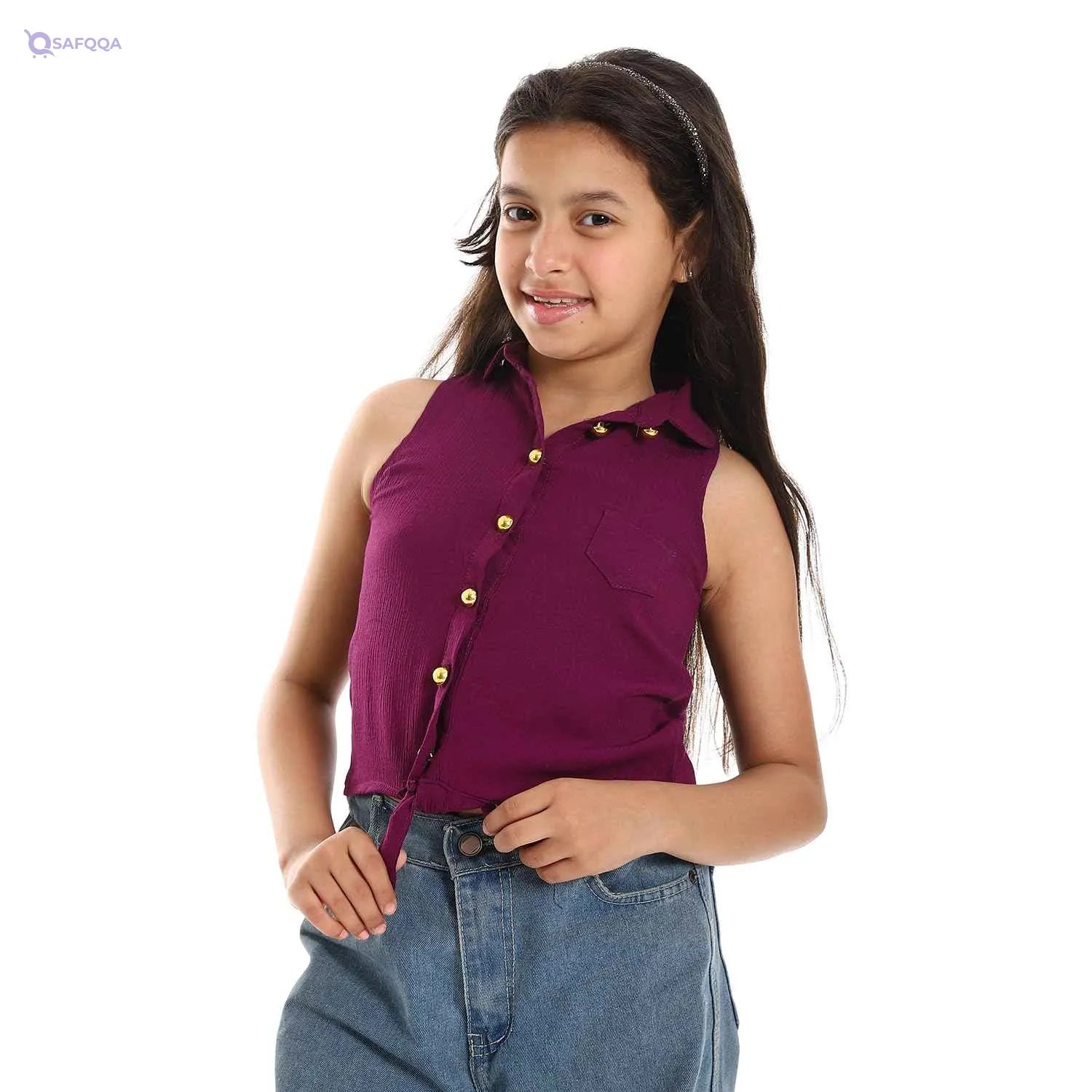 Andora Girls Tie-able Lace-35S23G30320 Blouse - Safqqa Egypt
