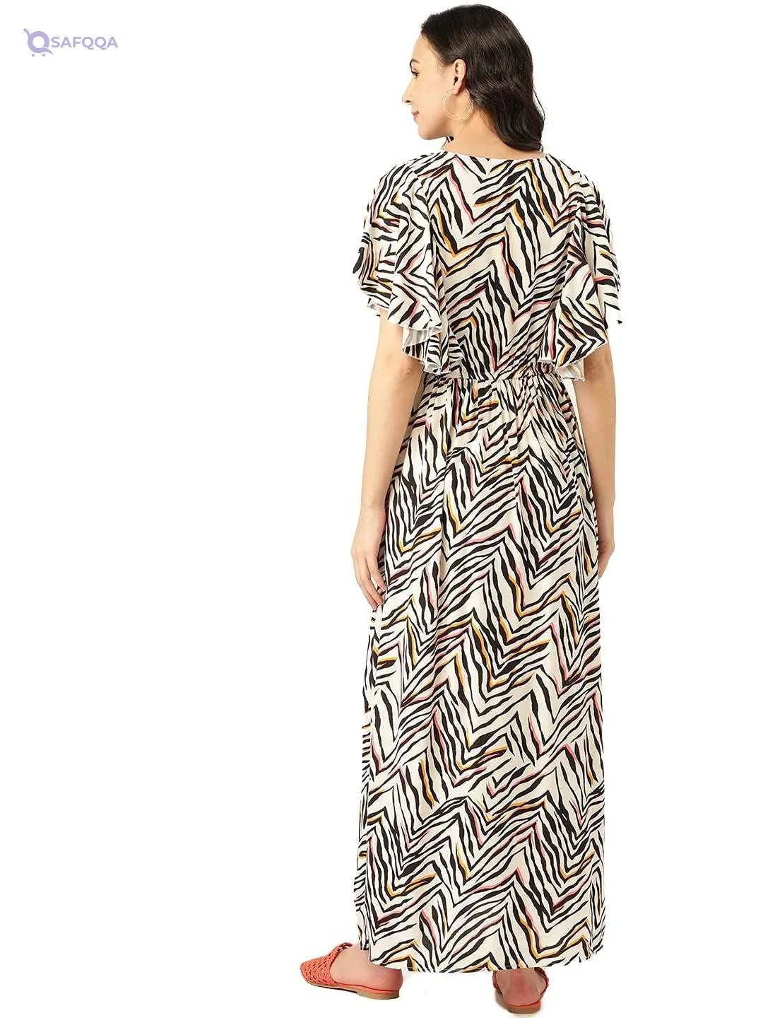 Women’s Nursing Dress with Concealed Zip – Viscose Fabric - Safqqa