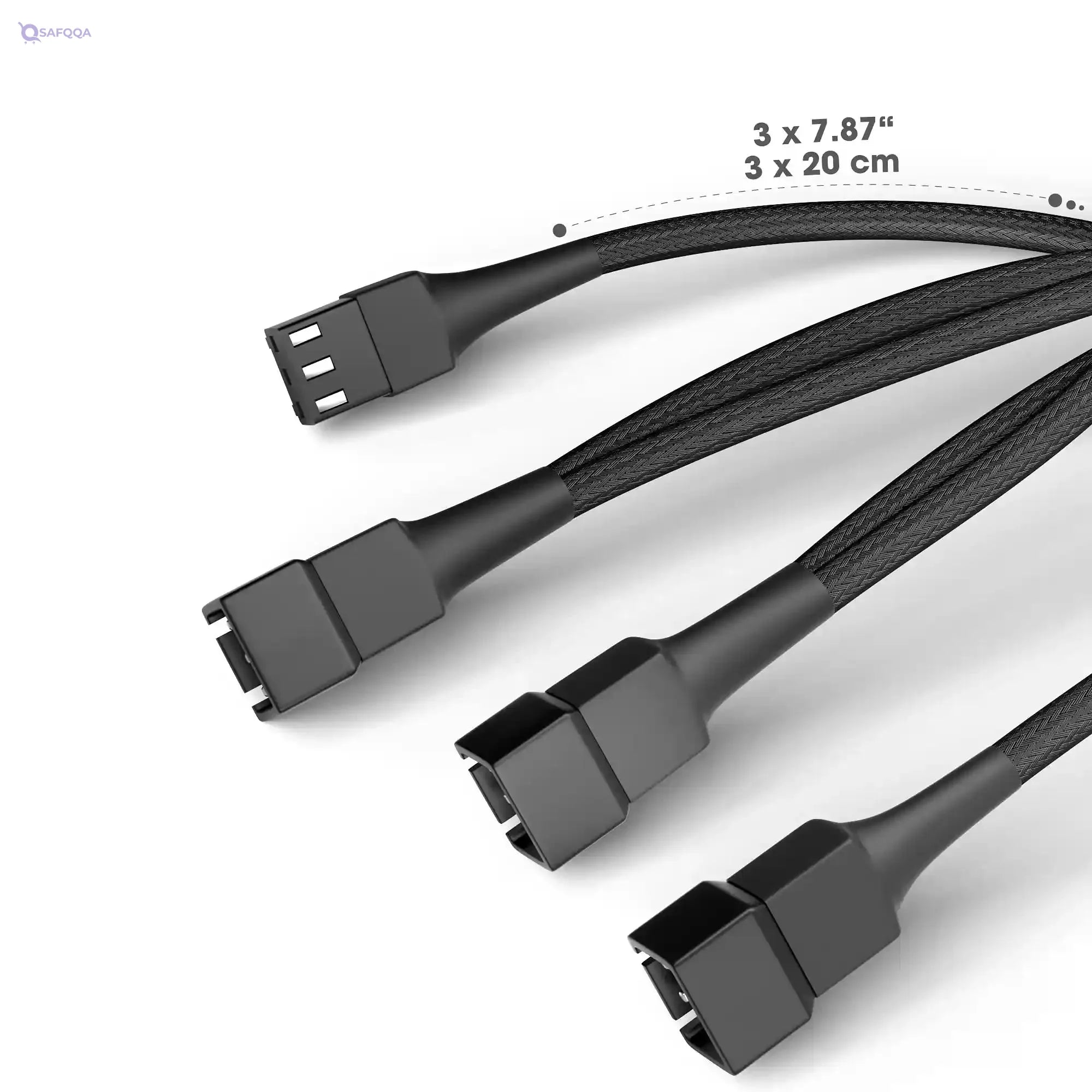 KabelDirekt 834 0.2m 3-pin fan to and 2x2-pin distribution cable 20-20-20 cm black - Safqqa Egypt