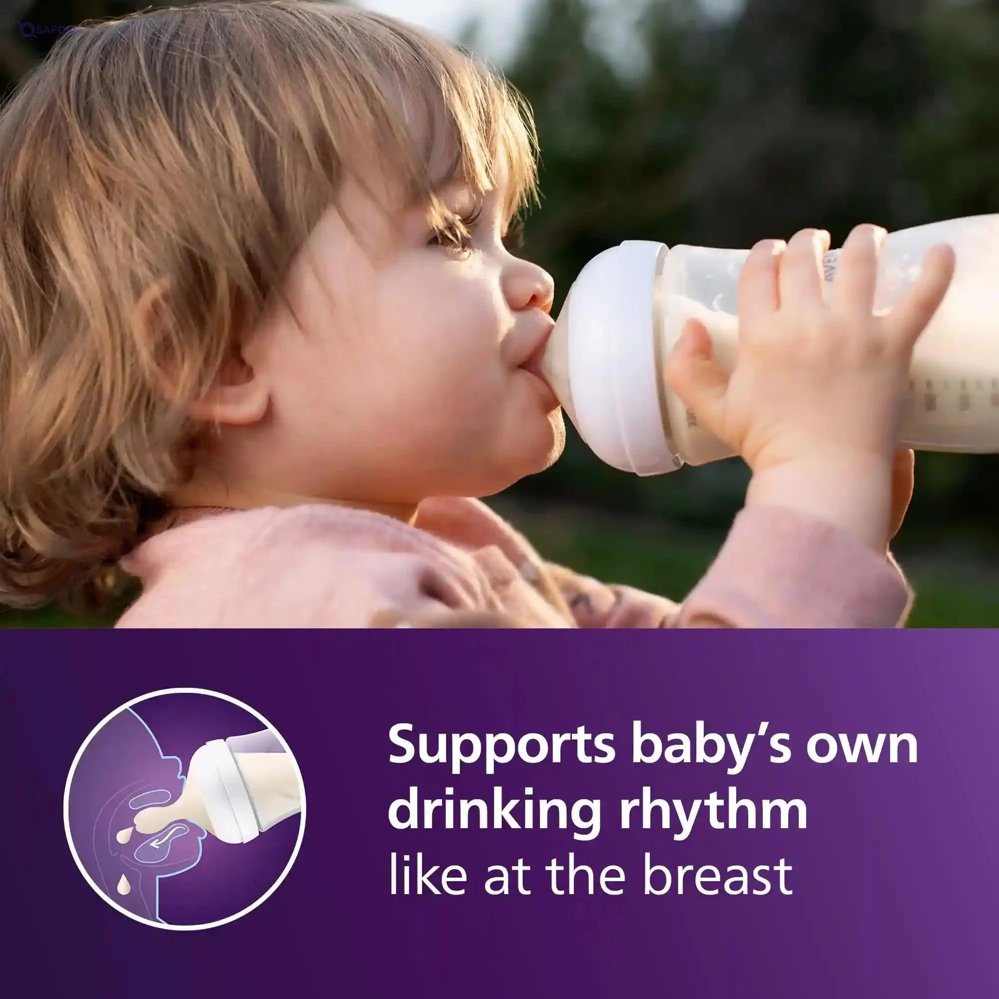 AVENT Bottle Feeding For Baby -  3m 330ml 2pcs - Safqqa