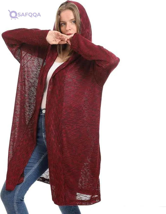 Jamila Women's Hooded Short Cardigan Sweater - Safqqa Egypt