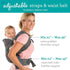 Infantino 4-in-1 convertible baby carrier facing-in (narrow seat), facing-in (wide seat), facing-out and back pack Extra padded shoulder pads with Wonder cover - Safqqa