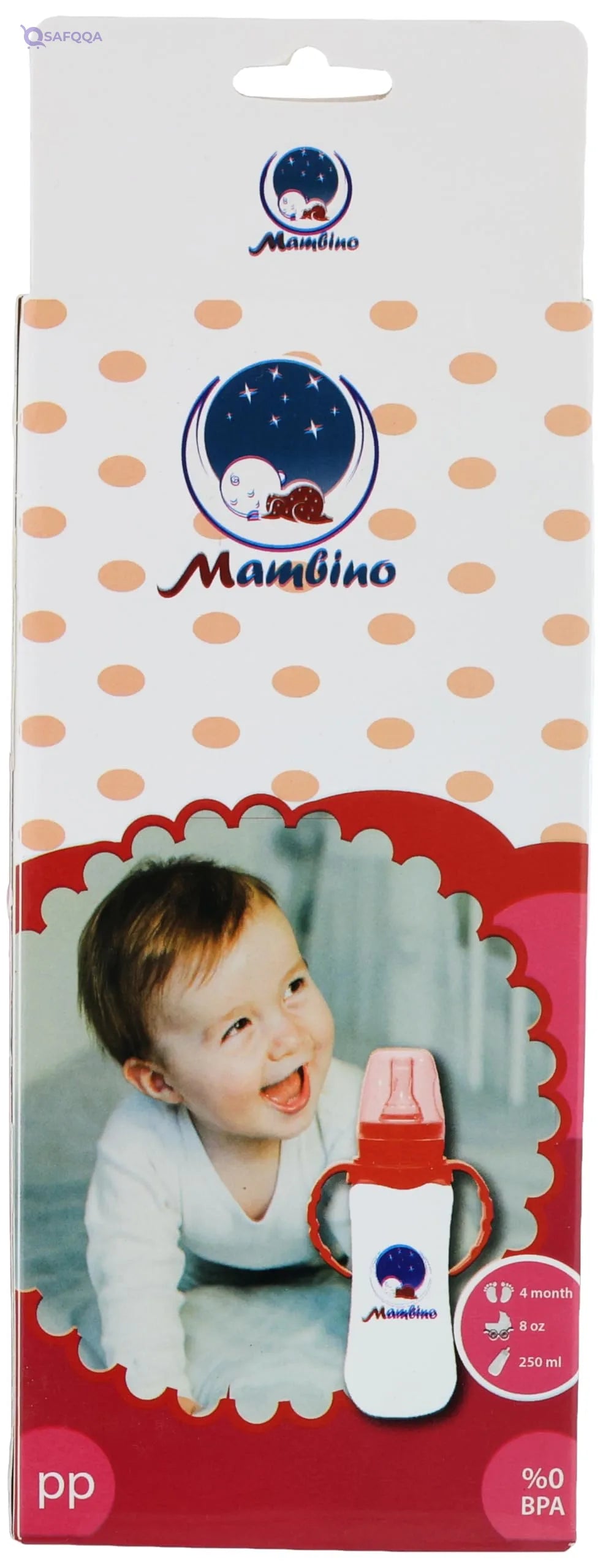 MAMBINO Baby Bottle With Hand  ,250 ml ,4month - Safqqa