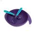 Safari dividable bowl with spoon and fork blue 1 piece - Safqqa Egypt