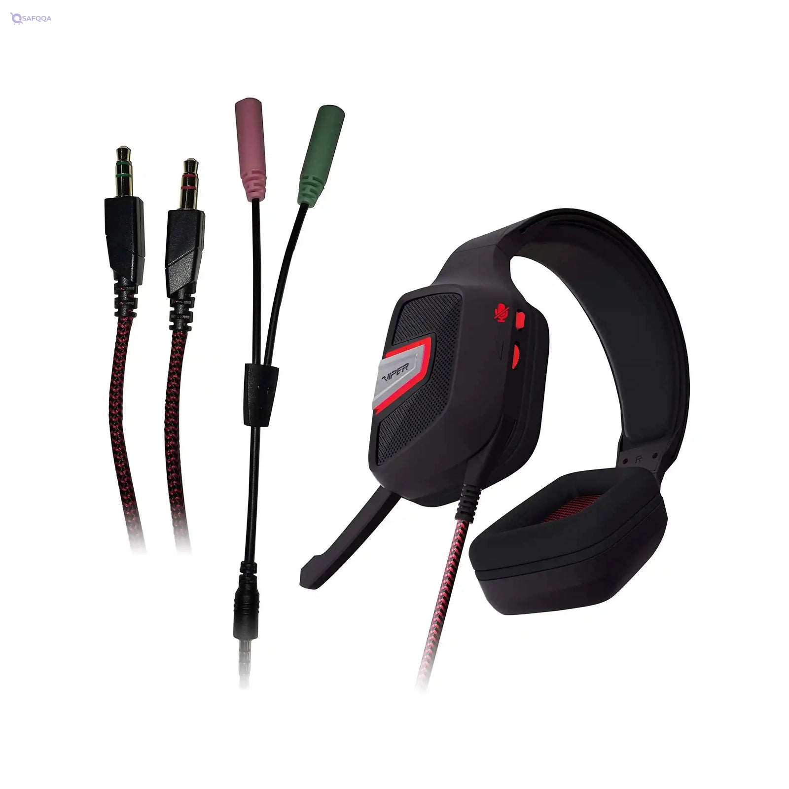 Patriot Memory V330 Stereo Wired Gaming Headset - Superb Sound and Comfort - On-Earcup Control - 50MM Drivers - Foldable Microphone - Multi Platform Headphone - Safqqa