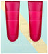 MOJITO DESIGN Box of Cocktail Cups, Plastic, Fucsia Fluo, 0.35 Litre, 6 Pieces - Safqqa