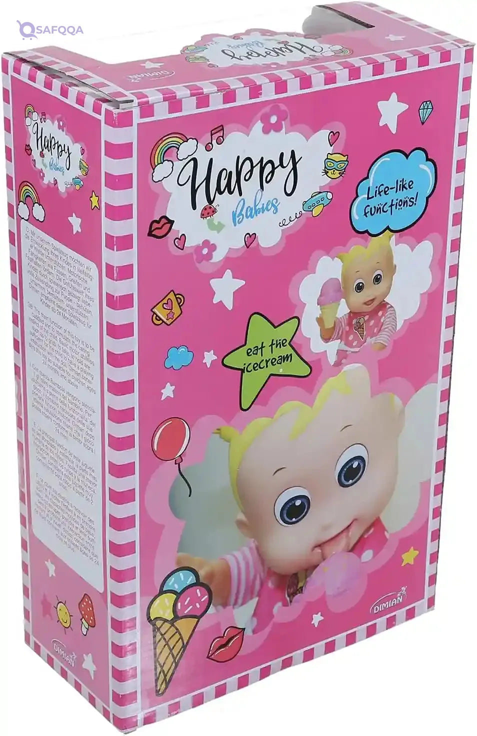Dimian Happy Babies Walking Doll - Assorted [Pink/Yellow Hair Color] - Safqqa Egypt