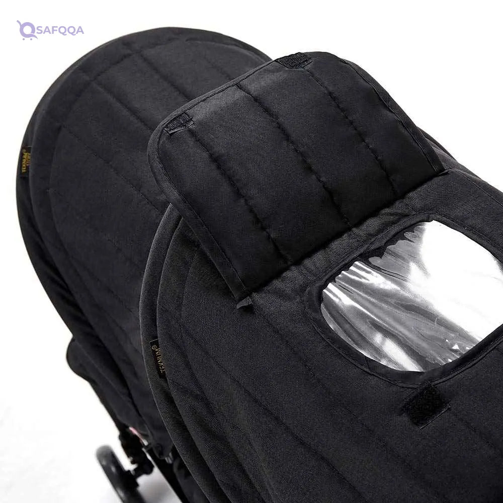 Teknum Double Baby Stroller For Baby- Black - Safqqa