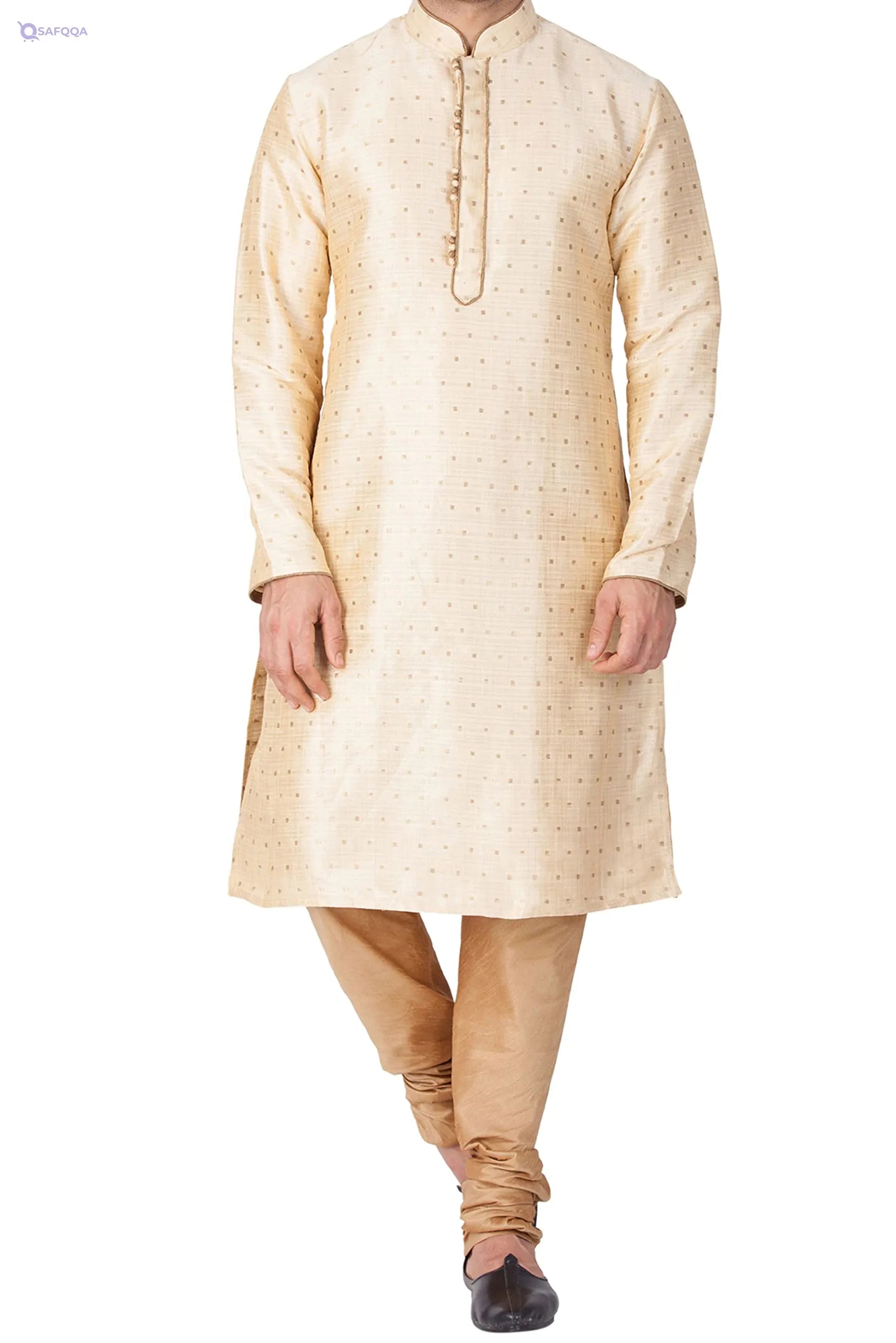 VASTRAMAY Men’s Silk Blend Kurta - Safqqa