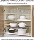 Expandable Spice Rack Organizer for Kitchen Cabinets – Adjustable Storage Shelf with Scratch-Resistant Feet - Safqqa