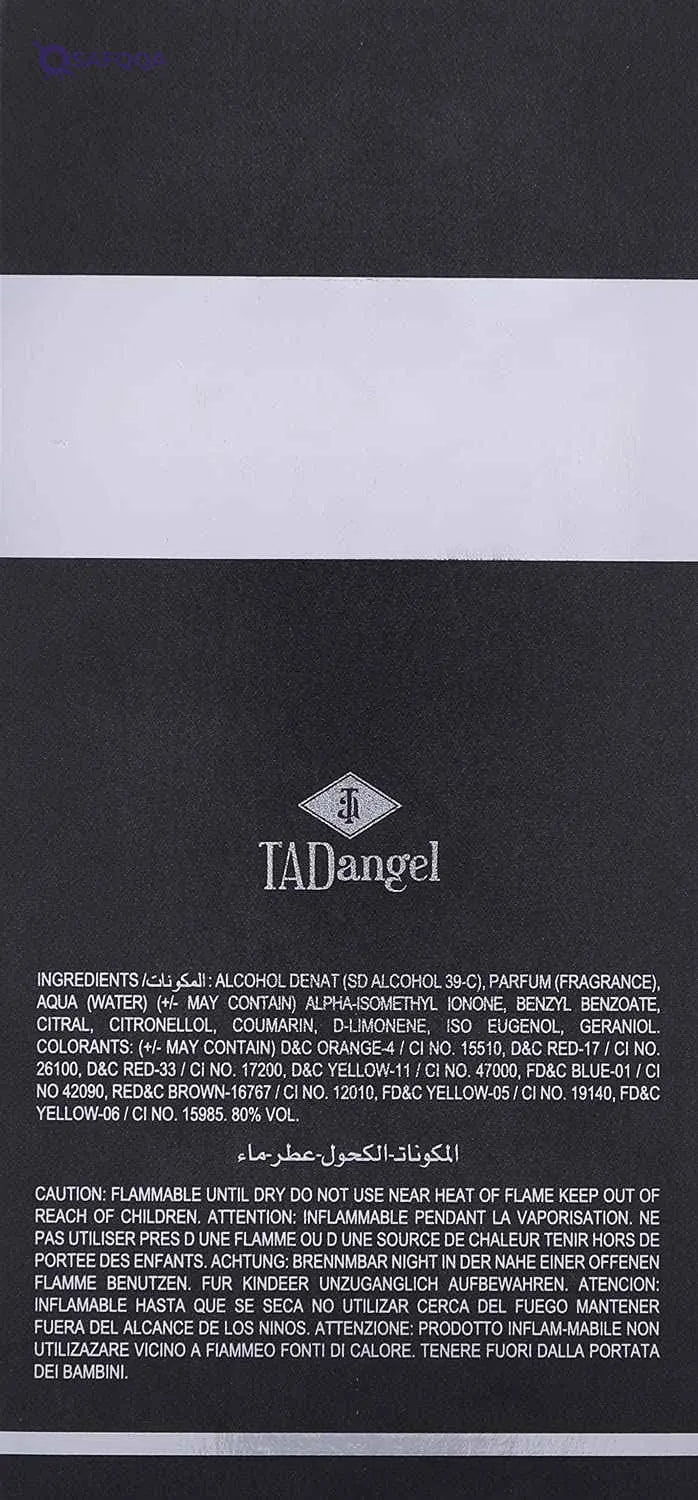 Tadangel Pure Touch Noir, Eau de Parfum For Men - 100 ml - Safqqa
