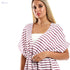 JAMILA Plus Size Long Short Sleeves Striped Dress For Women,Suitable for casual, work, or semi-formal occasions. - Safqqa