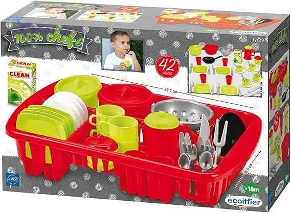 Écoiffier Large Draining Rack Garni 1209 Imitation Set - Suitable for 18+ Months - Safqqa Egypt