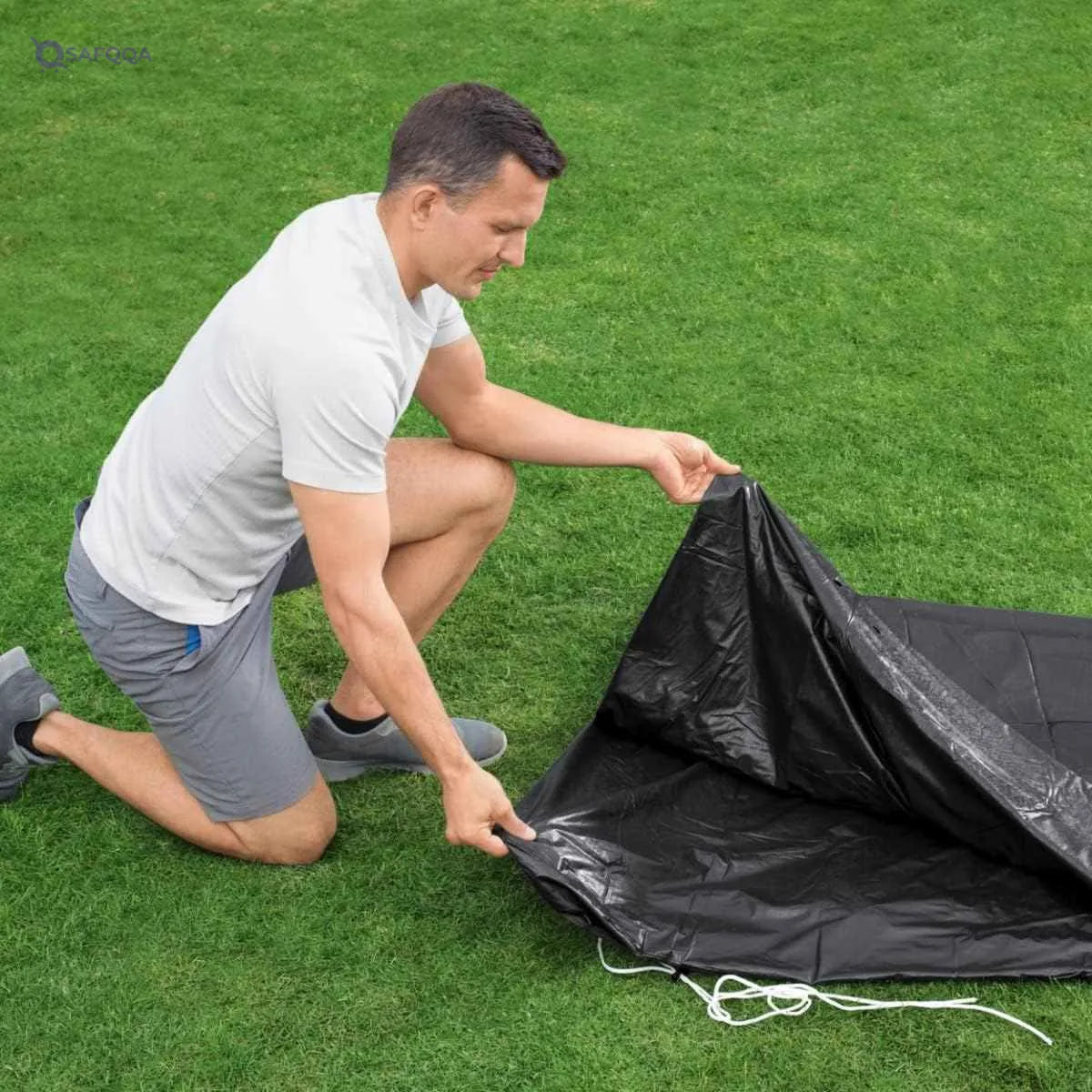 Bestway Above Ground Pool Cover | Waterproof Swimming Pool Cover for Round Pools, Multiple Sizes - Safqqa
