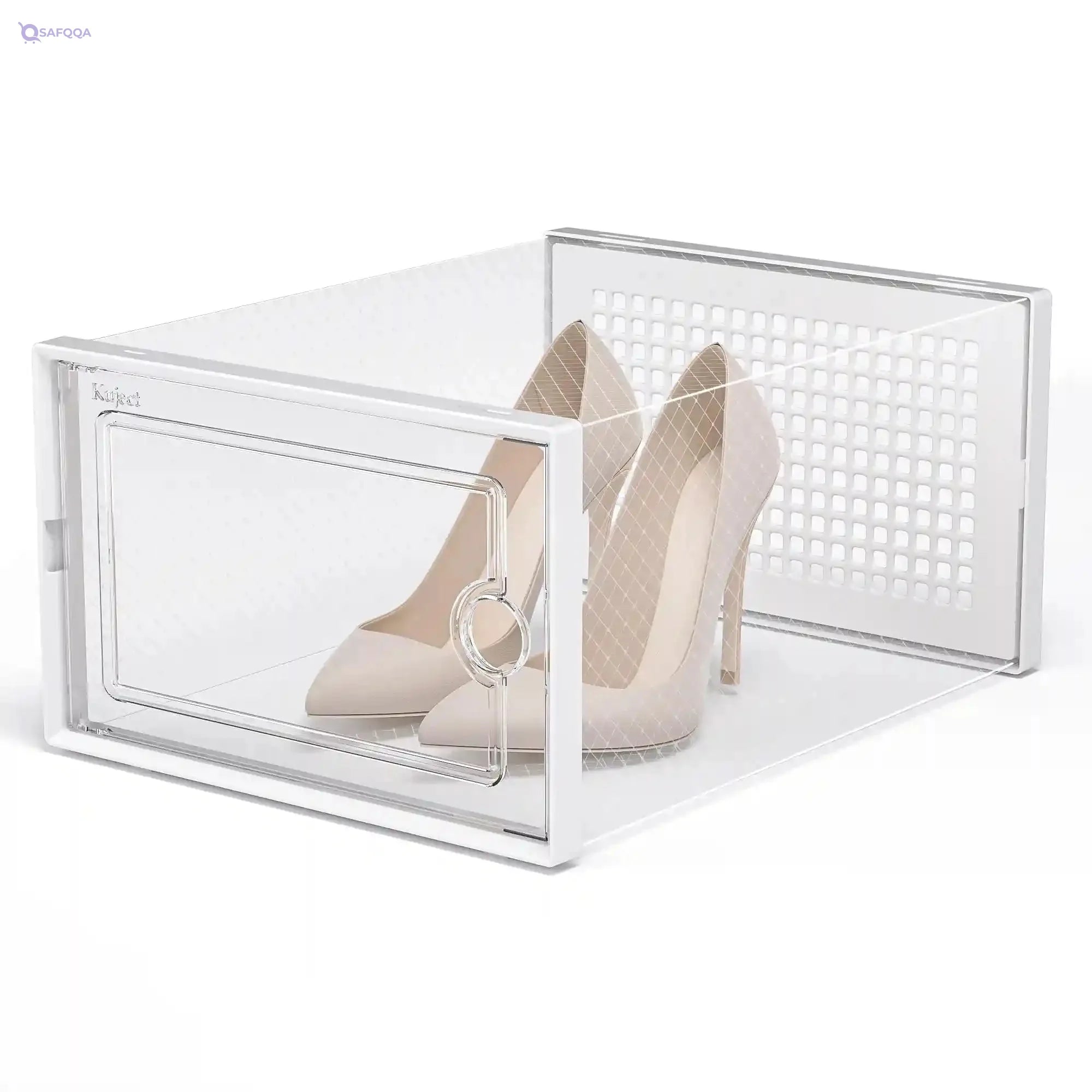 Kuject X-Large Shoe Storage Boxes – Clear Plastic, 12 Pack - Safqqa