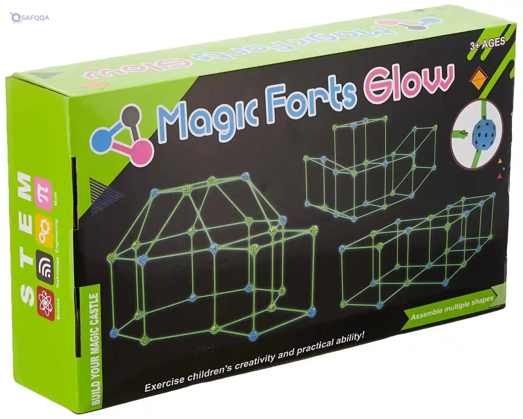 Luminous diy castle building / puzzle diy tent (81pcs) magic forts glow - Safqqa Egypt