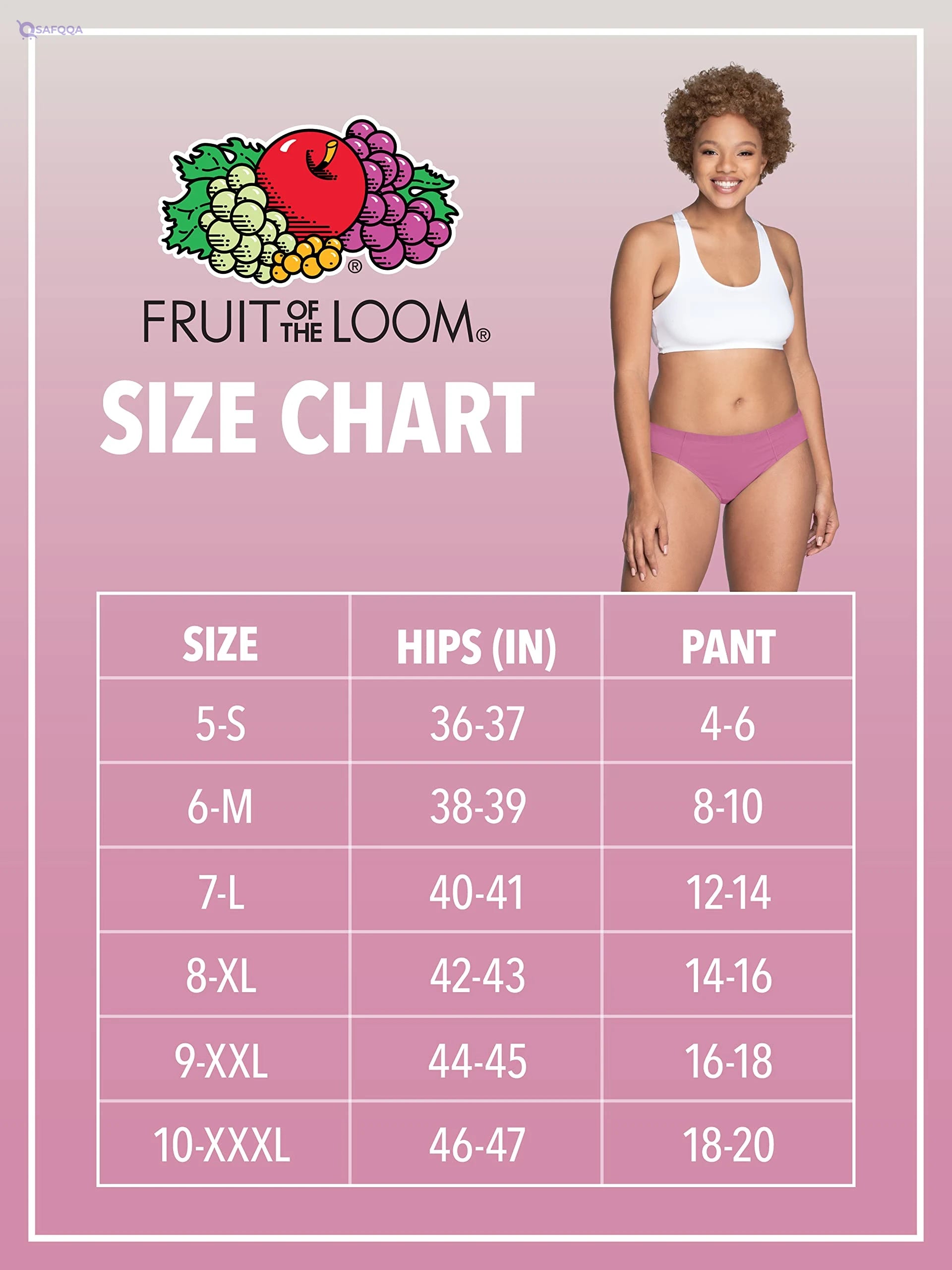 Fruit of the Loom Women's Tagless Cotton Hi-Cut Briefs - Safqqa