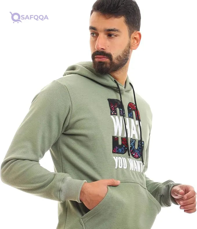 Andora Men's Front Stitched Cotton Hoodie - Safqqa