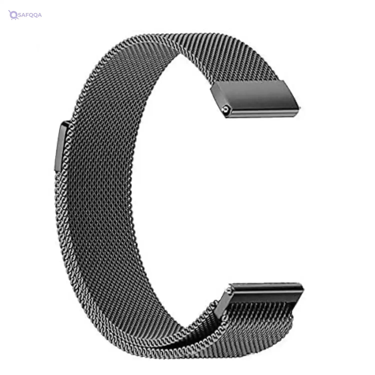 Generic Smartwatch Replacement Bands Stainless Steel  20mm - Black - Safqqa