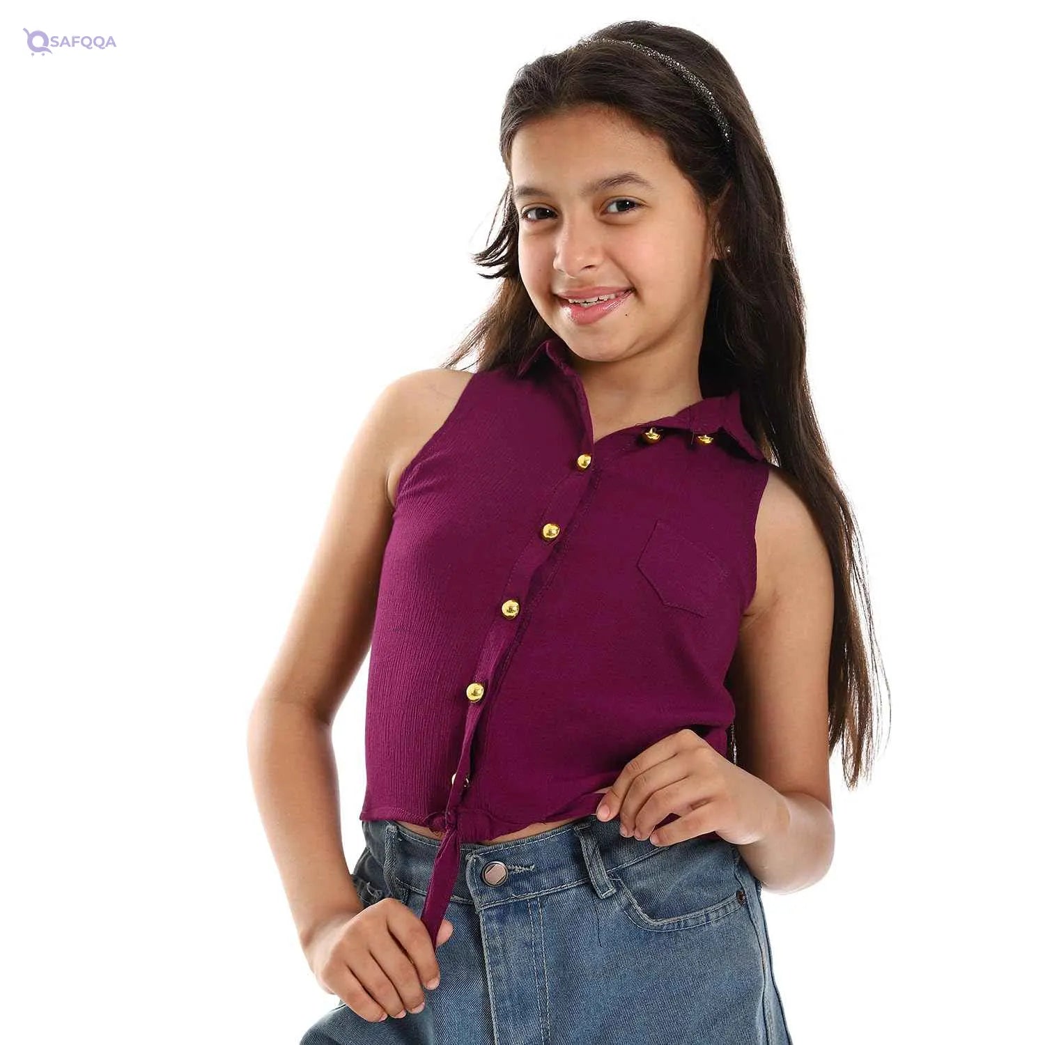 Andora Girls Tie-able Lace-35S23G30320 Blouse - Safqqa Egypt