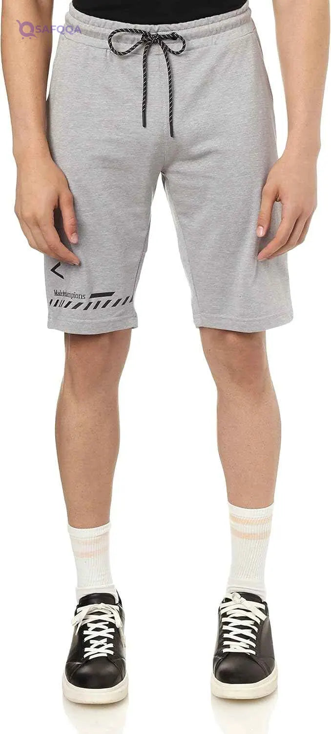 Splash Men's Running Shorts with Side Pockets and Drawstring Elastic Waist - Safqqa Egypt