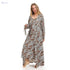 Kady Spaghetti Sleeves Zebra Long Dress For Women,Adjustable straps for a personalized and comfortable fit. - Safqqa