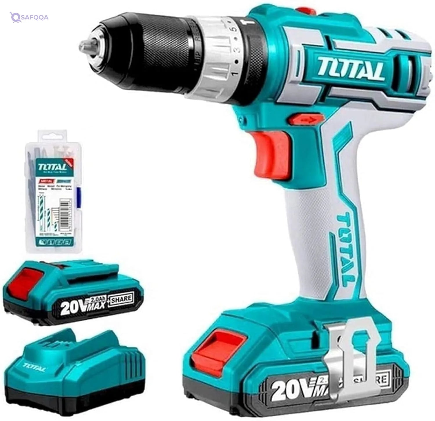 Total Tools Brushless Cordless Drill Driver 20V – Model TIDLI20608 - Safqqa