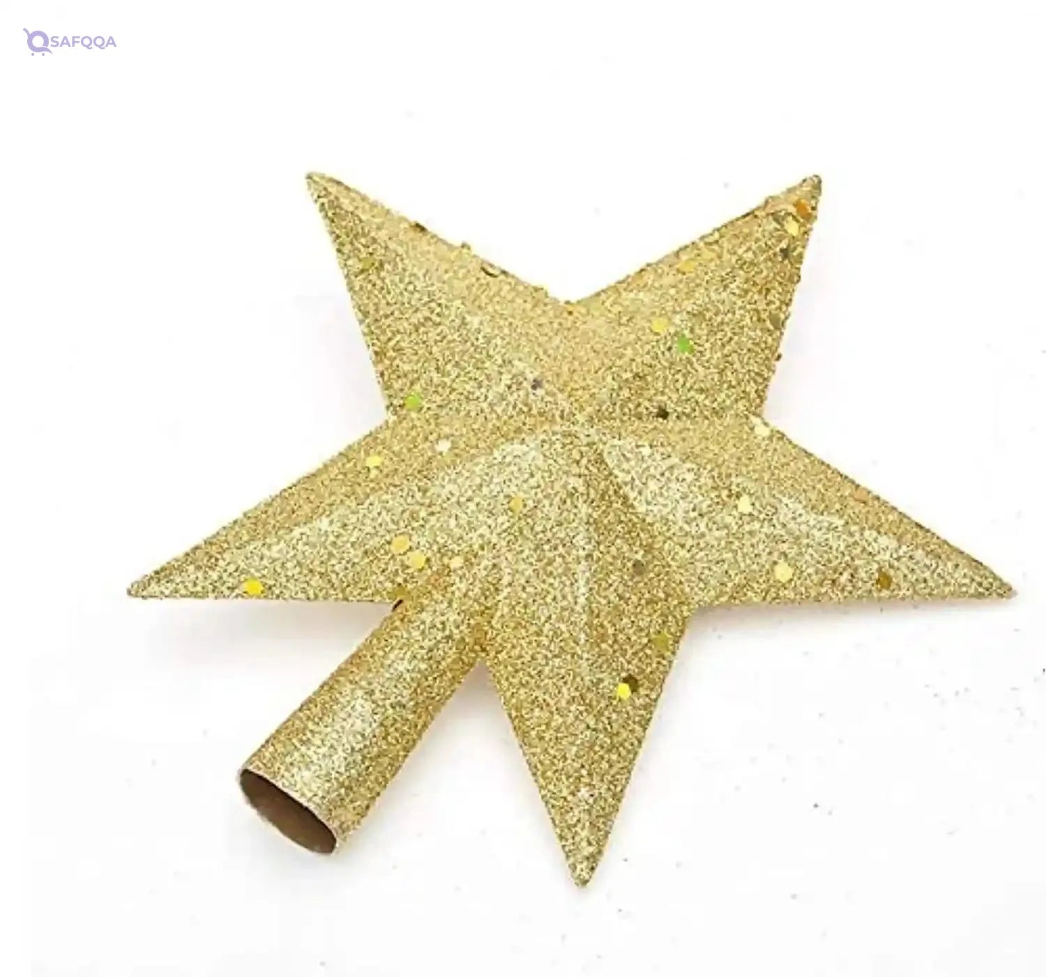Other 15cm Christmas sticky powder sequins five-pointed gold star Christmas Tree ornaments pendant - Safqqa