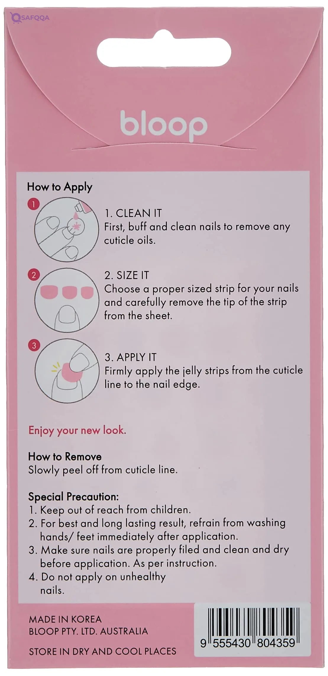 Bloop Nail Art Stickers – Creative Nail Decorations for Women & Girls - Safqqa