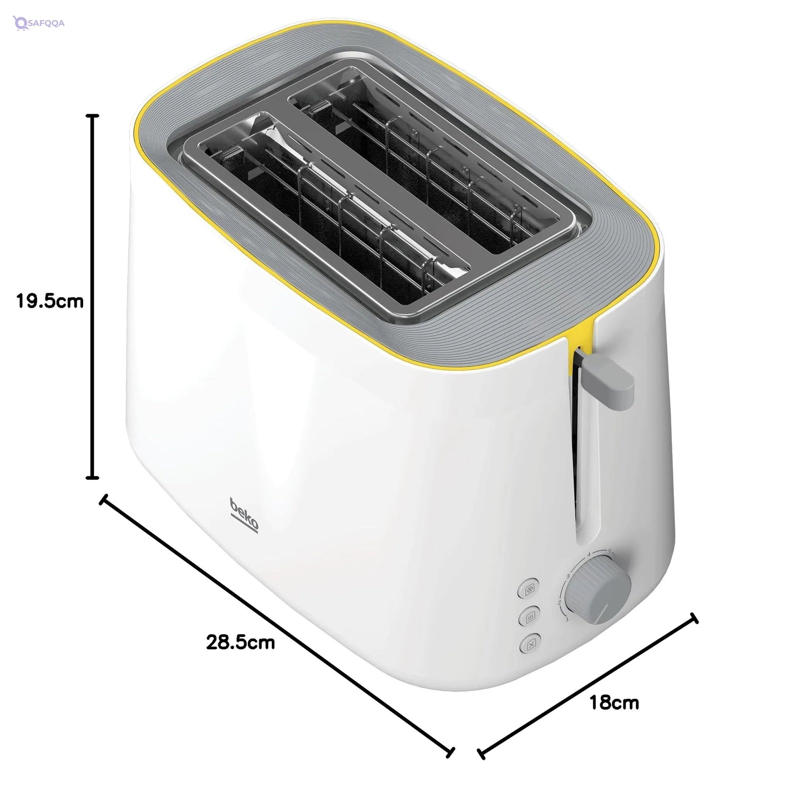 Beko 2-Slice Toaster – 7 Manual Browning Levels, 800W - Safqqa