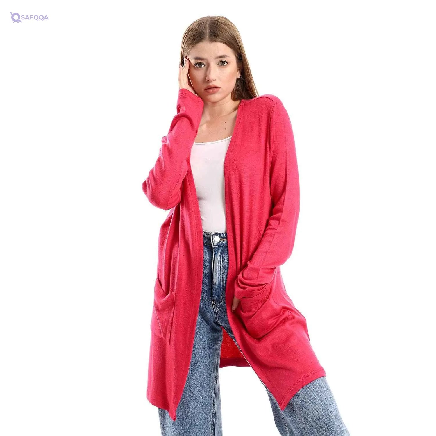 JAMILA Women Side Pockets Short Cardigan - Safqqa Egypt