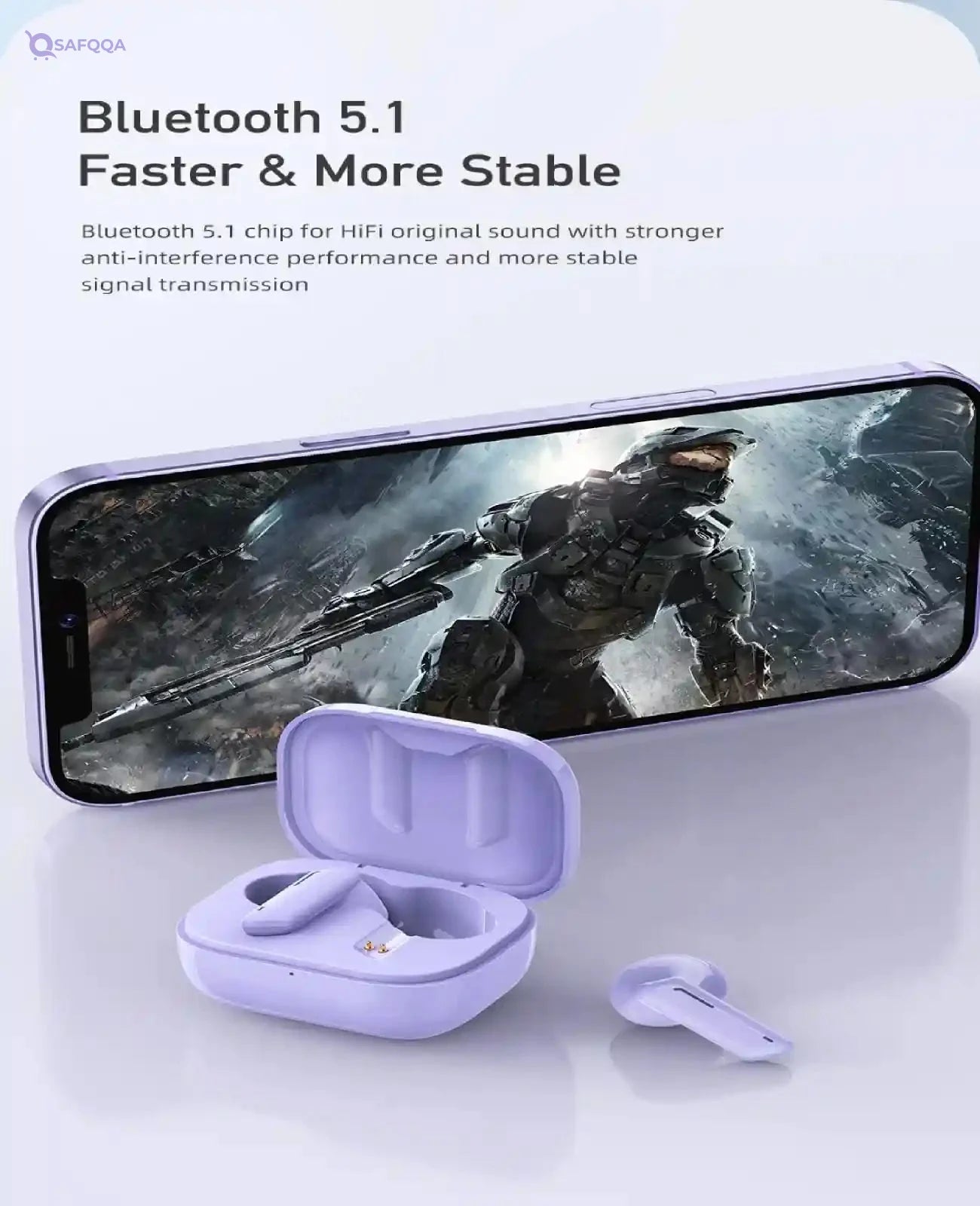 Awei T36 TWS Wireless Bluetooth 5.0 Earbuds – In-Ear Touch Control, Microphone, Handsfree – Black - Safqqa