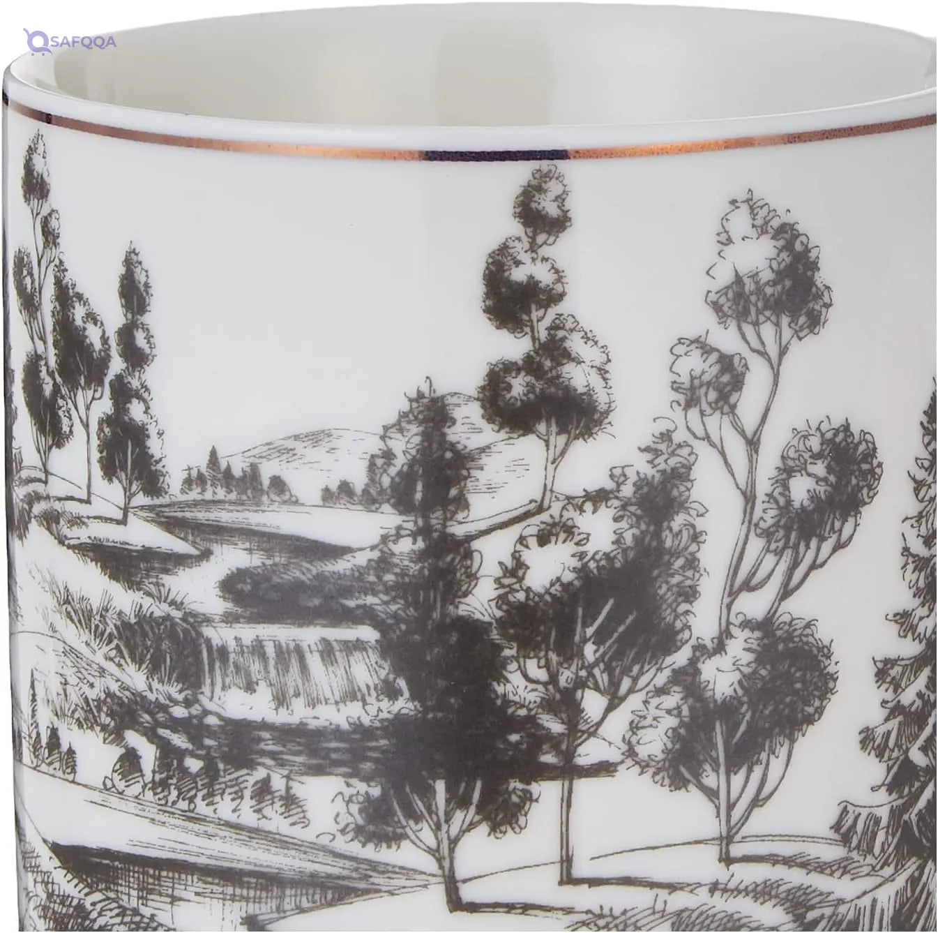 Neoflam Istekana Tea Mug Set – 6 Pc Porcelain with Assorted Decorated Design - Safqqa