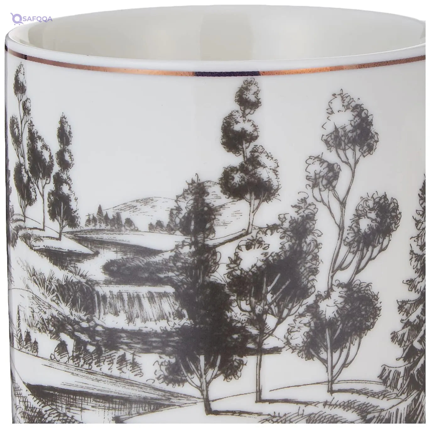 Neoflam Istekana Tea Mug Set – 6 Pc Porcelain with Assorted Decorated Design - Safqqa
