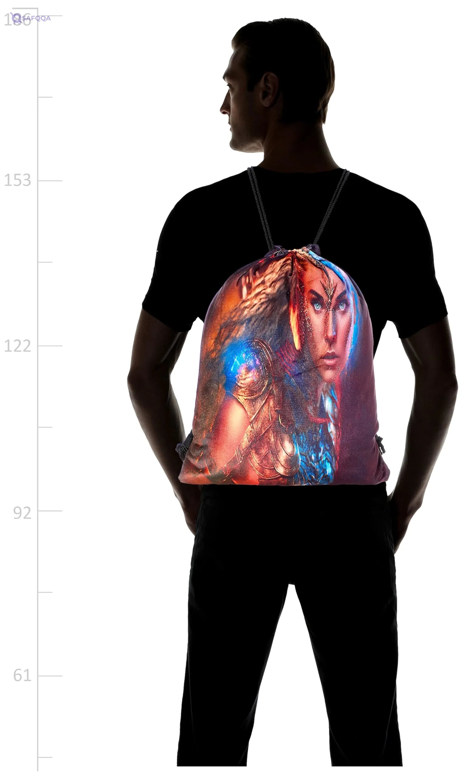 TAT DRAWSTRING BAG - 846, MultiColor, Large - Safqqa