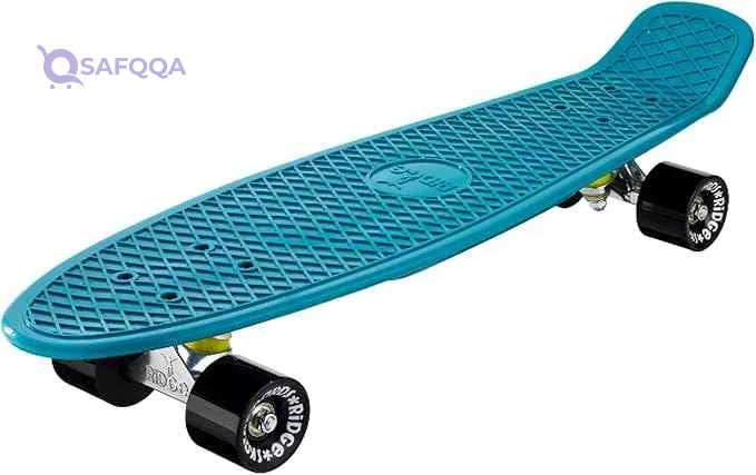 Ridge 27” Organics Range Big Brother Skateboard – Teal/Black | Made in Britain - Safqqa
