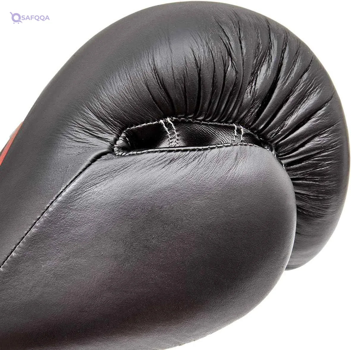 Leather Boxing Gloves - 16Oz Black/Red - Safqqa Egypt