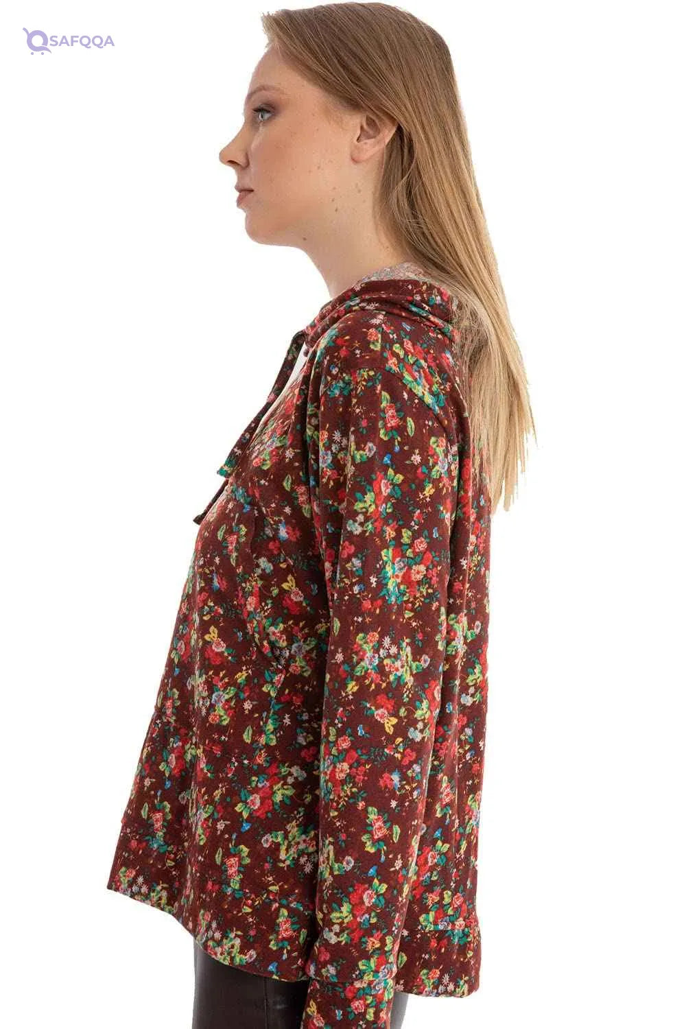 Jamila  Casual Printed Hoodie For Women,Long sleeves with ribbed cuffs for a snug, comfortable fit.. - Safqqa