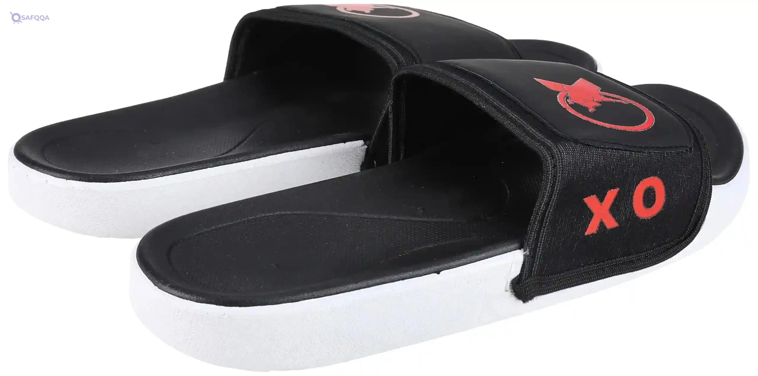 OX Rubber Black Slides OX1086 For Men - Safqqa