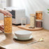 SKY-TOUCH 1 pack 1500ml Glass Food Storage Containers with Bamboo Lid,Clear Square Kitchen Container Sets, Stackable Glass Pantry Food Canisters for kitchen Counter, Candy, Cookie, Rice, Cereal - Safqqa