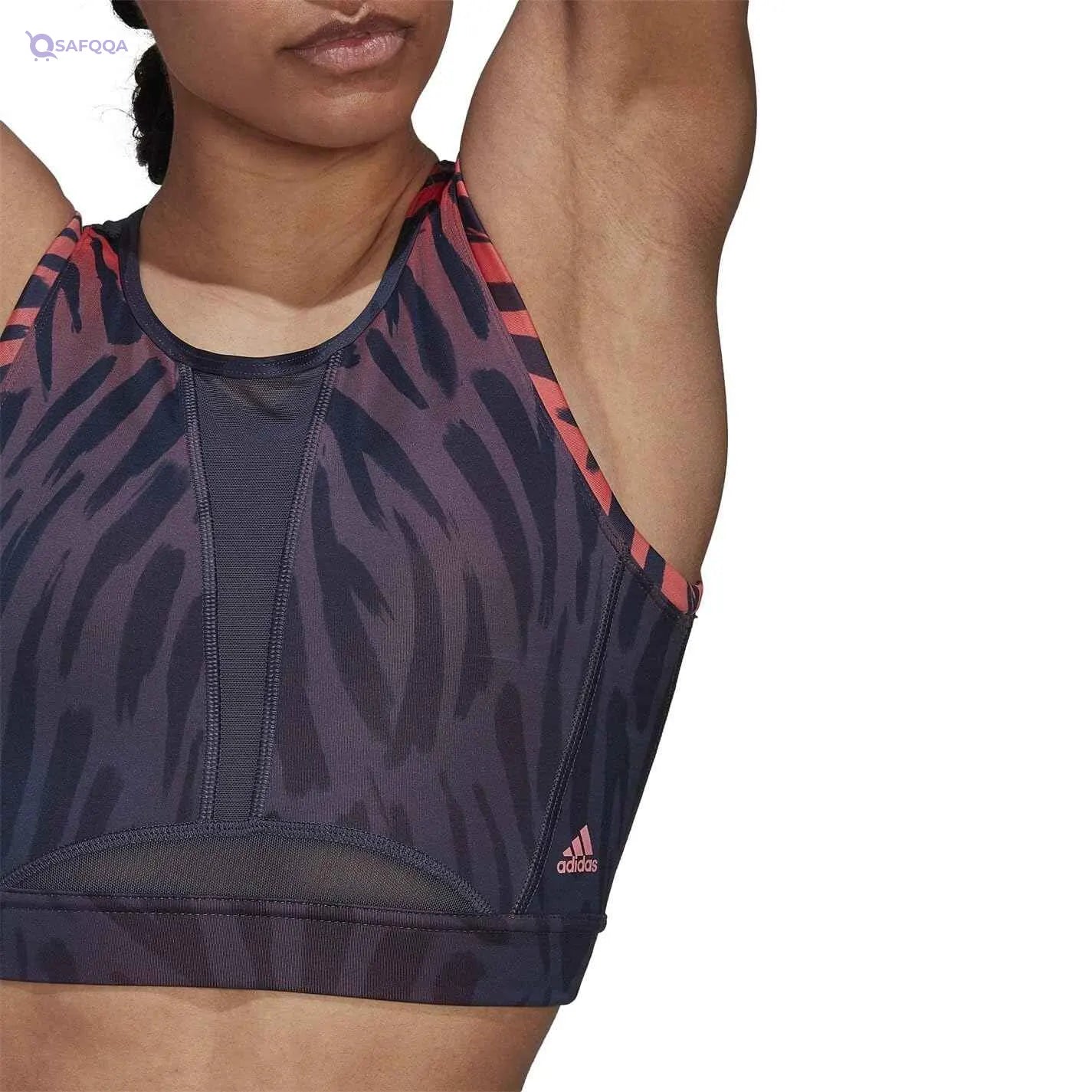 Adidas TRN TIGR AOP Training Semi-Turbo Workout Bra – Light Support - Safqqa