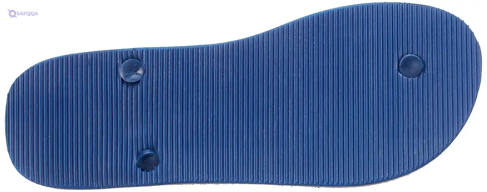 Shibshibi Blue Rubber Flip Flop Slipper For Men With Blue Plastic Strap - Safqqa