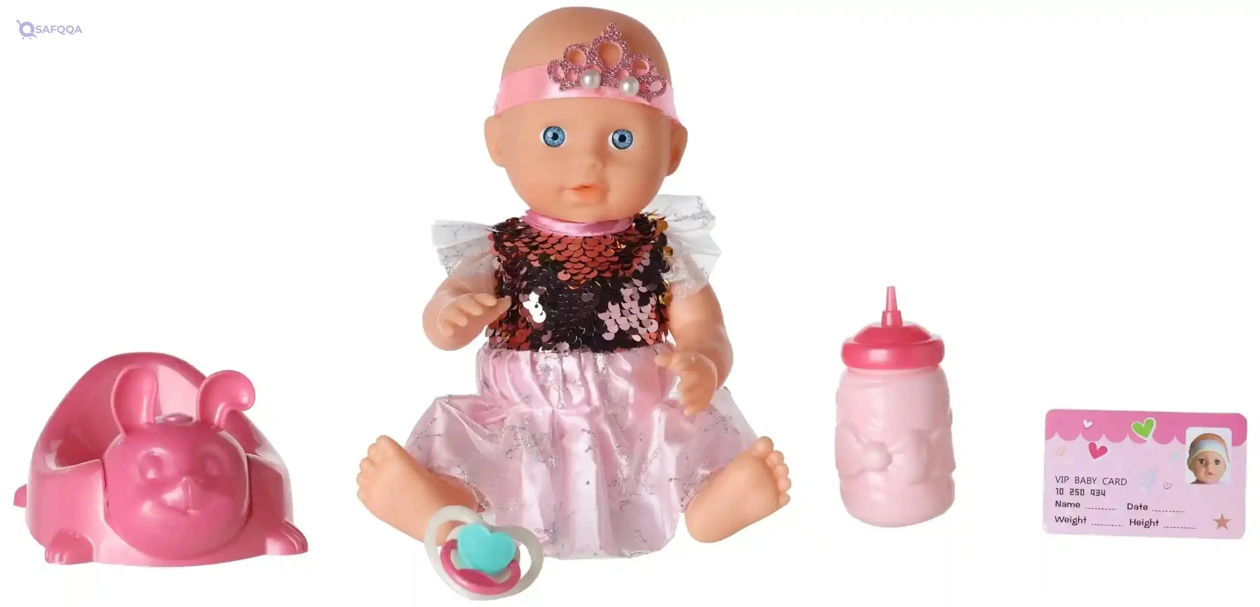 Yale Doll with Accessories for Girls, 25 cm - Multicolored, Plastic - Safqqa Egypt