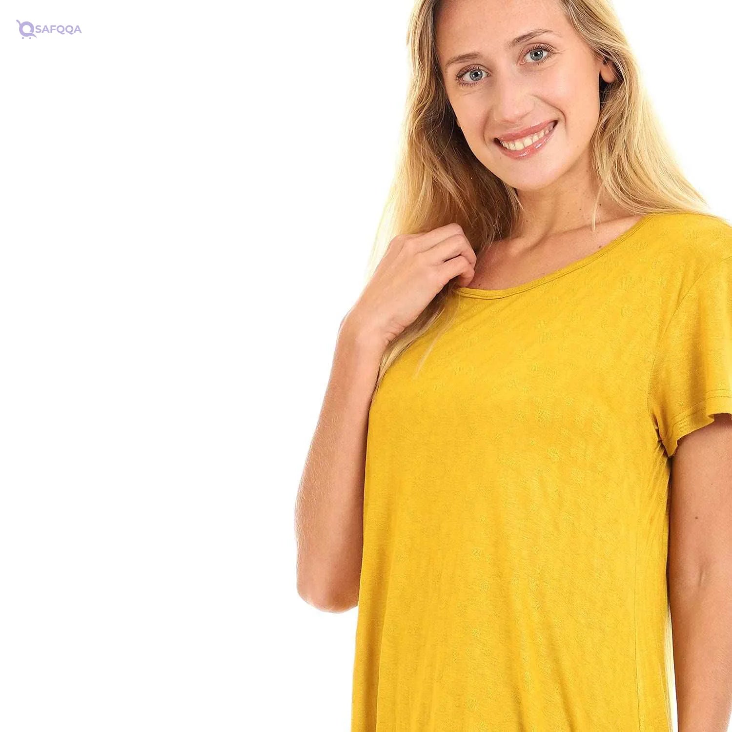 JAMILA Women Self Patterned Loose Short Dress DRESS - Safqqa Egypt